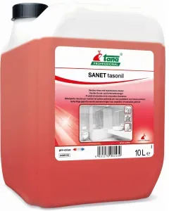 TANA SANET tasonil Sanitärreiniger, Leistungsstarker Sanitär- und Unterhaltsreiniger mit Frischeduft, 10 l - Kanister