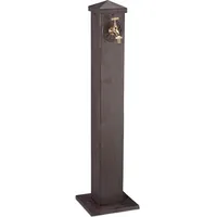 Relaxdays Wasserzapfsäule Eckig Braun