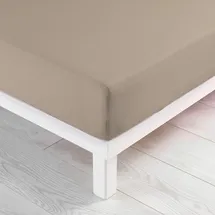 Douceur d'intérieur Spannbettlaken Baumwolle 160 x 200 cm beige
