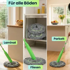 ideoon home Wischmopp mit Auswringfunktion ideoon Grün 2 St.