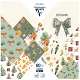 Clairefontaine Faltblätter 95383C Weihnachten, 15 x 15cm, 70g/m2, 30 Motive sortiert, 60 Blatt