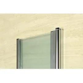 Aqualine VANDA Badewannenfaltwand 1000x1400 mm, Chrom, Mattglas - Silber