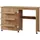 Vicco Carmen, Eiche, 118 x 77.5 cm mit 3 Regalfächer, Nähzubehör, Braun