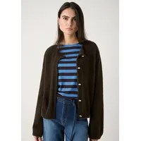 More & More Flauschiger Cardigan, dunkelbraun