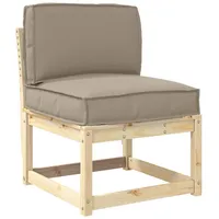 VidaXL 2-teiliges Palettenkissen-Set Taupe Oxford-Stoff