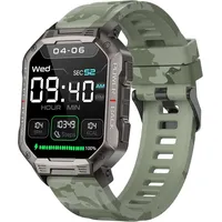 Militär Smartwatch Blutdruckmessung Smartwatches Herren mit Telefonfunktion 1,83 Zoll Sportuhren Fitnessuhr Wasserdicht Armbanduhren Android iOS