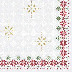 DUNI Dunisoft Serviette 40x40cm 1/4F. Tradition