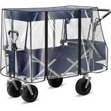 Regenschutz Für Bollerwagen, Bollerwagen Regenschutz, Regenverdeck Bollerwagen Regenabdeckung Bollerwagen Zubehör Regenschutzhülle Pvc Faltbar Mit Dach Für Handwagen Faltbare Strand Transparent