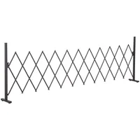 Outsunny Scherengitter ausziehbar 35-300cm Garten Alu Braun