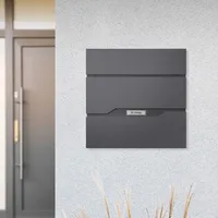 ML-Design Design Edelstahl Anthrazit inkl. Zeitungsfach