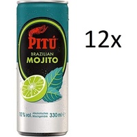 12 Dosen a 0,33l Pitu Mojito Brazilian Limette Minze vol. 10% inkl. EINWEG Pfand