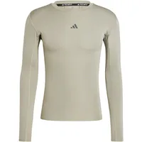 Adidas Techfit Compression Langarm-t-shirt - Silver Pebble - XL