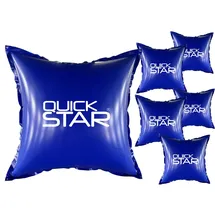Quick Star 6 Stück Poolkissen Eckig 120x120 cm Blau | 4 Seile & Sicherheitsventil | 2X Reparaturset | PVC 0,44mm | Winter Pool Kissen mit Doppelnaht | Luftkissen Chlor- und UV-Beständig