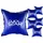 Quick Star 6 Stück Poolkissen Eckig 120x120 cm Blau | 4 Seile & Sicherheitsventil | 2X Reparaturset | PVC 0,44mm | Winter Pool Kissen mit Doppelnaht | Luftkissen Chlor- und UV-Beständig
