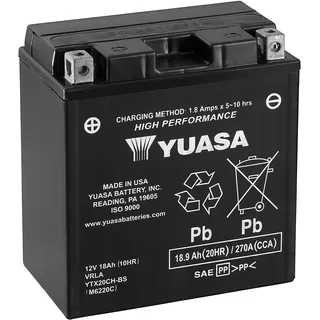 Yuasa YTX20CH 12V 270 CCA Hochleistungsbatterie wartungsfrei VRLA AGM Motorradbatterie