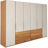 Dieter Knoll Drehtürenschrank, Eiche, Champagner, Holz, Glas, Holzwerkstoff, Eiche, 8 Fächer, 6 Schublade(n) Schubladen, 300x216x58 cm, Beimöbel erhältlich, in verschiedenen Größen erhältlich, Schlafzimmer, Kleiderschränke, Drehtürenschränke