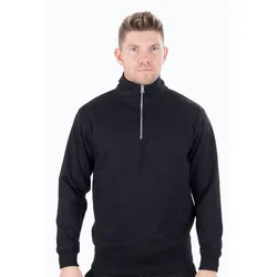 Viertel Zip -Schweiß - schwarz - Mann - TeeShoppen