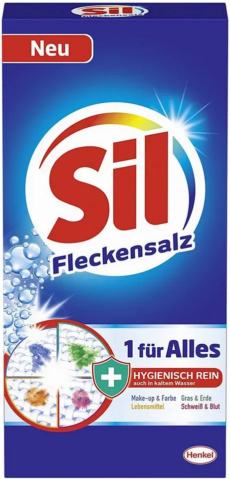 Sil 1 für Alles Fleckensalz 500 g Fleckentferner (für alle Flecken & Farben - für hygienisch reine Wäsche)