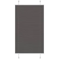 VidaXL Plissee Schwarz 80x100 cm Stoffbreite 79,4 cm Polyester