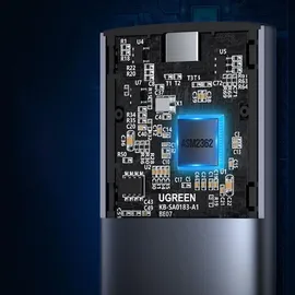 UGREEN 10903, SSD-Gehäuse, M.2, Serial ATA III, 5 Gbit/s, USB Anschluss, Schwarz, Grau