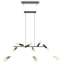 KAWOLA Hängeleuchte HAORA Hängelampe 6-flammig Metall schwarz