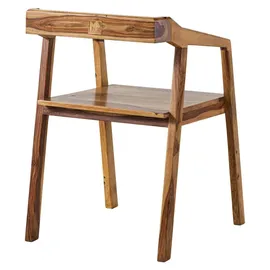 MASSIVMOEBEL24.DE Esszimmerstuhl Sheesham braun lackiert