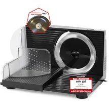 EMERIO Allesschneider "Made in EU", Edelstahl Messereinheit in Deutschland produziert, einstellbar 0-17mm, BPA frei, platzsparend klappbar, mit Sicherheit...