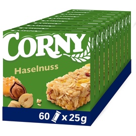 Corny Müsliriegel Corny Haselnuss, mit leckeren Nüssen und Bienenhonig, 60x25g