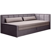 MOEBLO Schlafsofa FULO, Sofa mit Bettfunktion Couch für Wohnzimmer Polstersofa Wohnlandschaft, mit Schlaffunktion und Bettkasten, - (BxHxT): 214x77x82 cm rosa