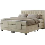 MKS Boxspringbett 180 x 200 cm H4 Beige