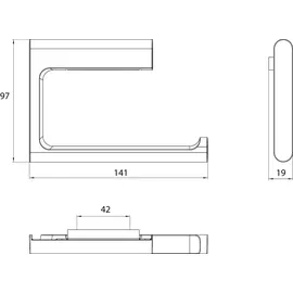 EMCO Flow Papierhalter ohne Deckel, 270000100 chrom
