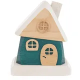 Dregeno Erzgebirge Räucherofen Räucherhaus grün mit Schneedach groß BxHxT 13x16x8cm NEU
