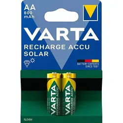 Varta NiMH AA Mignon 800mAh HR6 Akku für Solar Anwendungen - 2er Verpackung