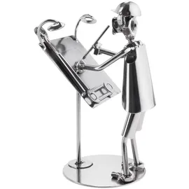Brubaker Schraubenmännchen Architekt - Handarbeit Eisenfigur Metallmännchen Bauplaner - Metallfigur Geschenkidee für Architekten und Bauplaner