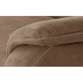HIMOLLA Eckcouch Leder 2-Sitzer Braun