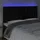 vidaXL LED Kopfteil Schwarz 200x5x118/128 cm Samt