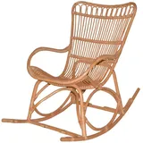 Mid.you Schaukelstuhl, Honig, Holz, Rattan, massiv, Uni, 65x96x122 cm, Schaukelfunktion, inklusive Armlehnen, Wohnzimmer, Sessel, Schaukelstühle