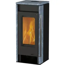 THERMIA Zyklon Stahl Schwarz/Abdeckplatte Naturstein