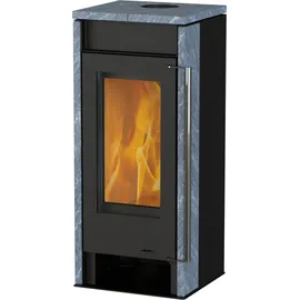 THERMIA Zyklon Stahl Schwarz/Abdeckplatte Naturstein