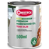 OWATROL® Teaköl für Gartenmöbel [0,5 L]- Teakholz Öl Aussen - Terrassenöl - Teakholz Öl Pflege - Hartholzöl - Öl für Gartenmöbel - Yacht und Teaköl - Holzlasur Aussen Teak - Holzschutz Öl (0,5 Liter)