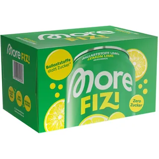 MORE Nutrition More Fizi, 6 x 330 ml Dose (inkl. 1,50 Euro Pfand), Lemon Lime,