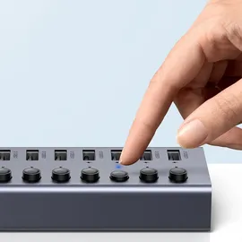 UGREEN USB-C 8 Ports), Dockingstation + USB Hub, Grau