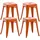 deluke Hocker FULDA 40 x 46 x 40 cm Orange