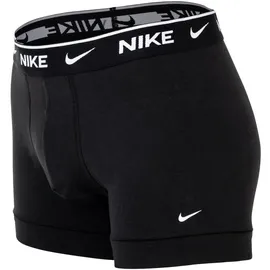 Nike Herren Boxer Shorts, 3er Pack - Trunks, Logobund, Stretch Schwarz/Blau/Türkis S