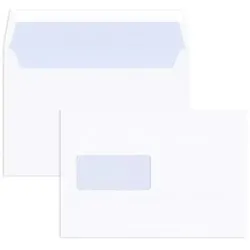 BLANKE Versandtaschen C5 120g/qm haftklebend Fenster Recycling weiß VE=250 Stück