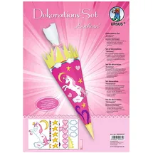 Ursus Dekorationssets Dekorationsset Einhorn, 4 Bogen Bastelkarton
