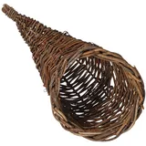 VANZACK Füllhornkorb Rattan Brotkorb Snackkorb Handgewebt Küchenkorb Aufbewahrungskorb Dekorativ Für Zuhause