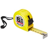 TAJIMA Bandmaß Hi Lock (Länge 5 m, Breite 25 mm, ABS Gehäuse, beschichtetes Stahl-Maßband, Rückzug stoßgedämpft, mit Handschlaufe) H5P50MYD