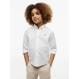 Tommy Hilfiger Jungen, Hemd OXFORD aus Baumwolle, mit Stretch, weiß, (White), 5 Jahre - 5 Jahre