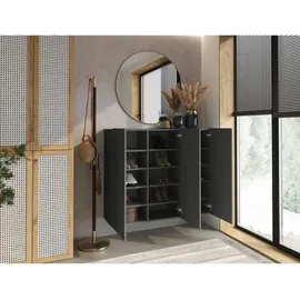 Hom ́in Hängeschuhschrank 120 x 100 x 34 cm anthrazit matt / anthrazit